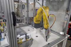Two-postion-fixture-robotic-plastic-clip-feed-and-install-and-inspect-purge-position.